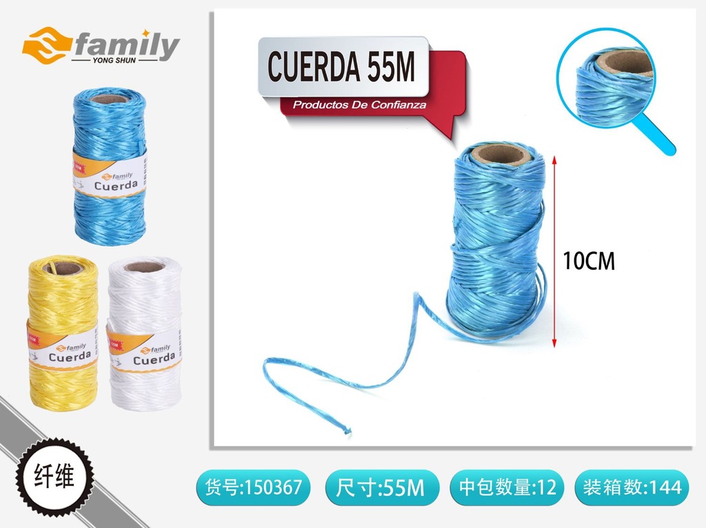 Cuerda 55m para bricolaje y manualidades