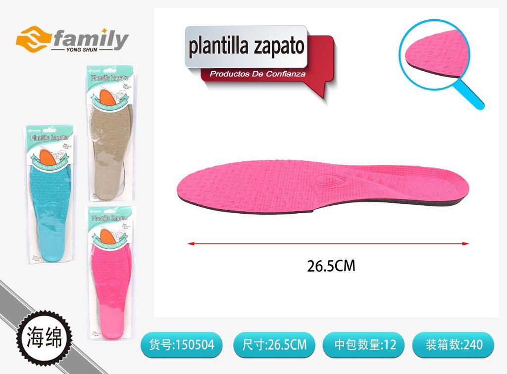 Plantilla para zapato de esponja (mujer)