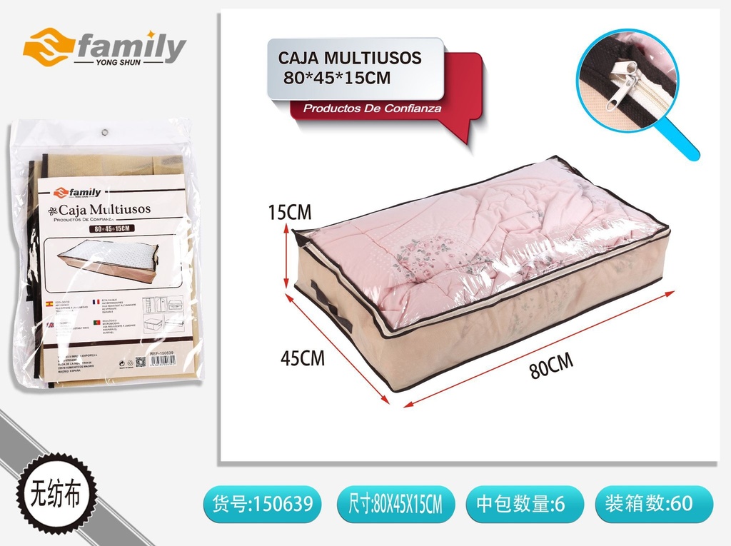 Caja multiusos 80 x 45 x 15 cm - Almacenamiento