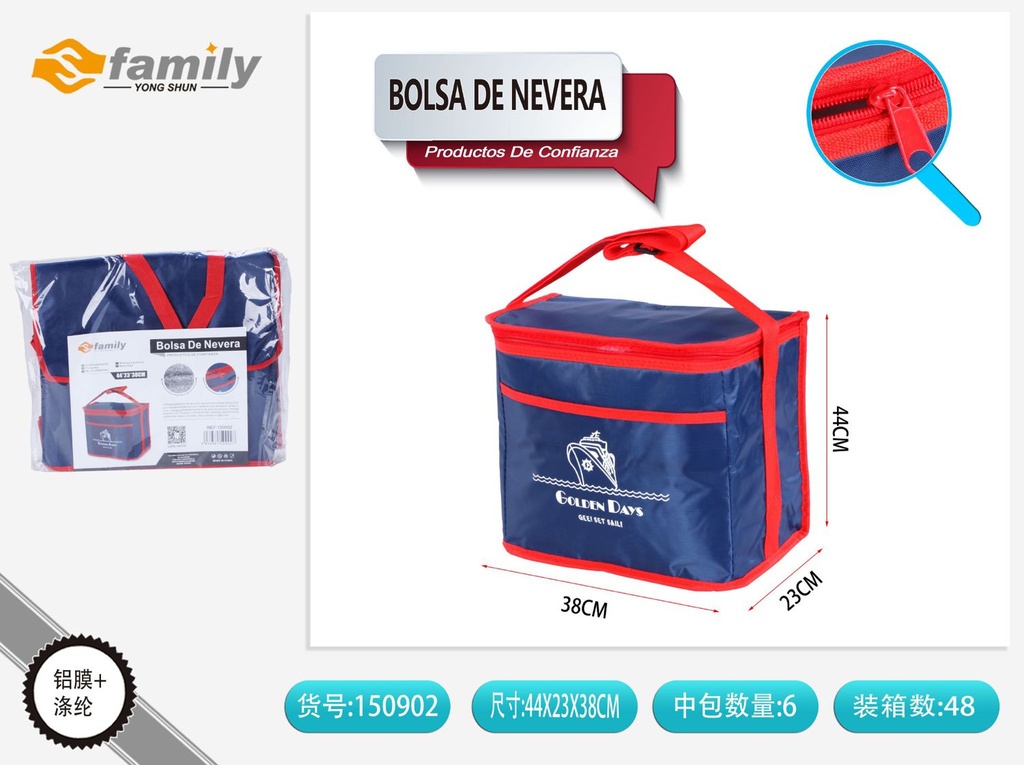 Bolsa de nevera con diseño de barco 44*23*38cm para camping