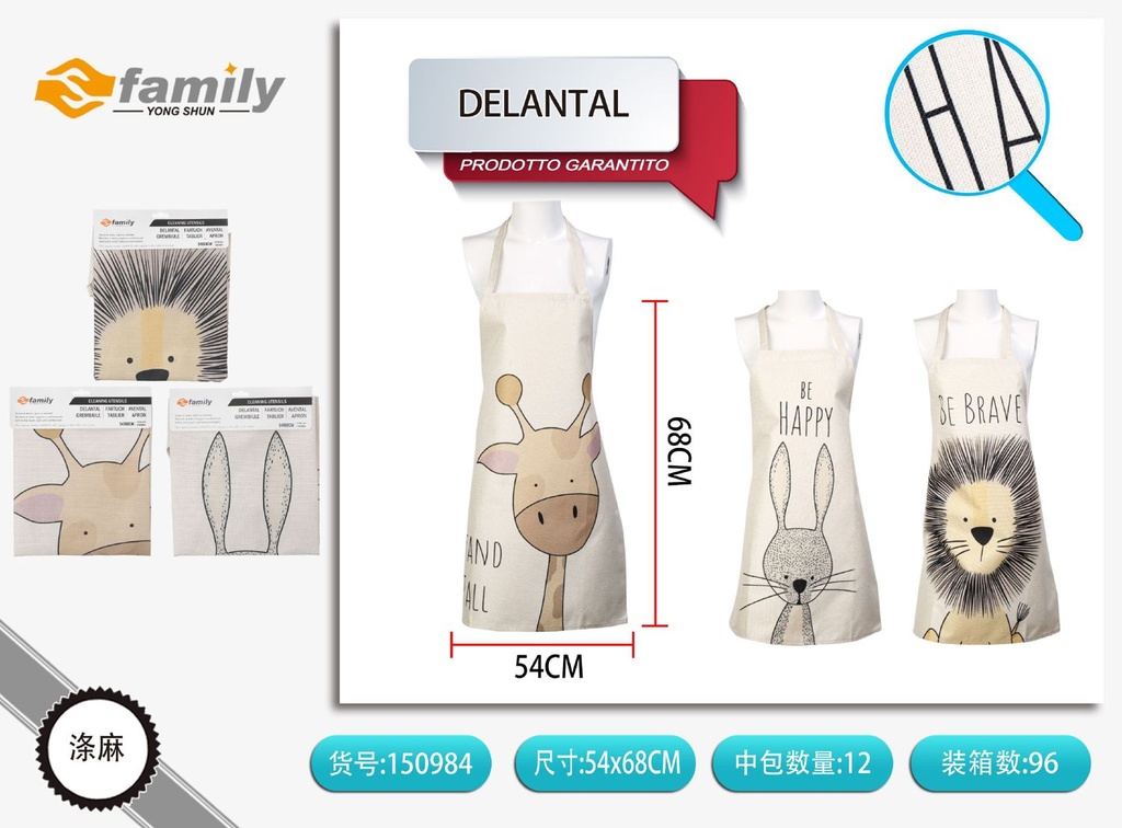 Delantal de animales - Ropa de cocina