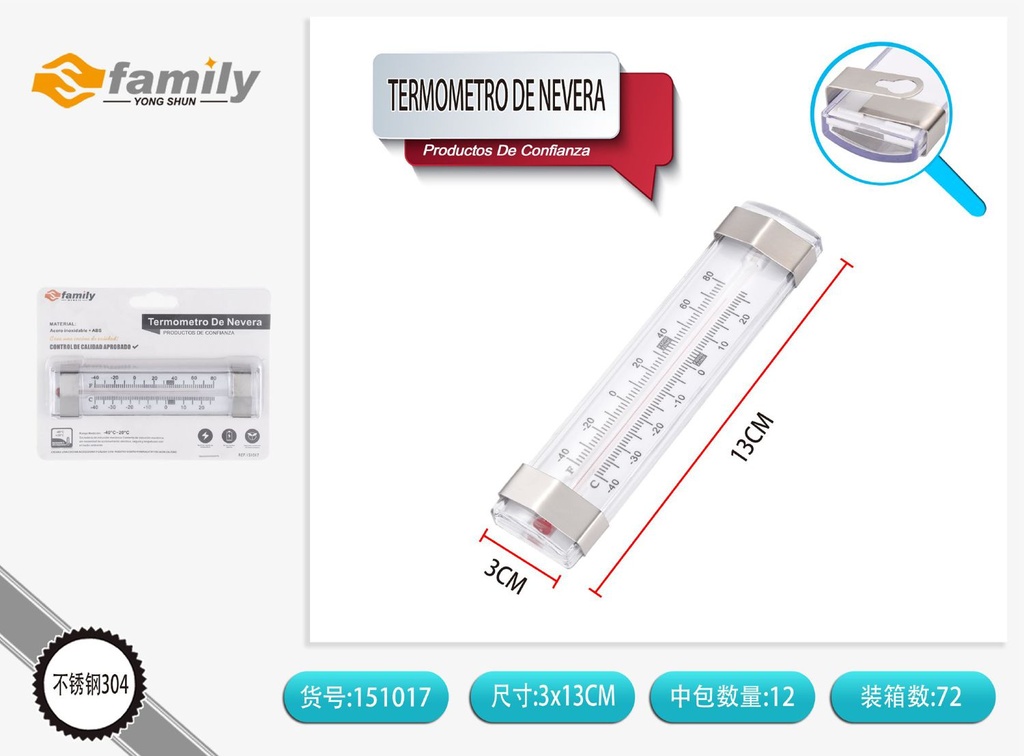 Termómetro para nevera