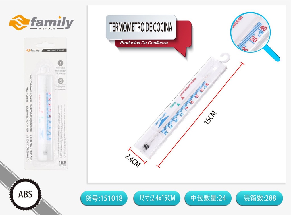 Termómetro de cocina para refrigerador