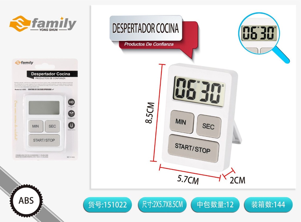 Temporizador electrónico para cocina - ZD-T002