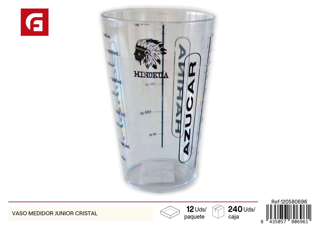 Vaso medidor junior de plástico