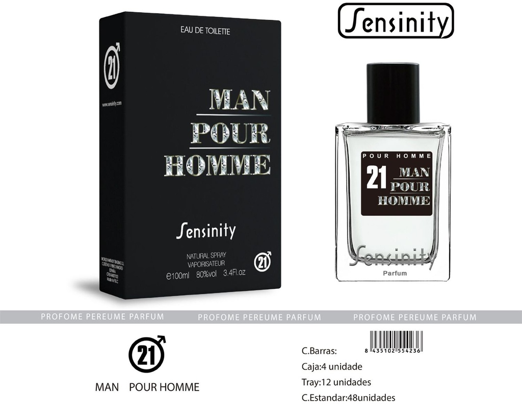 Perfume para hombre MAN 2&2 pour homme para uso diario