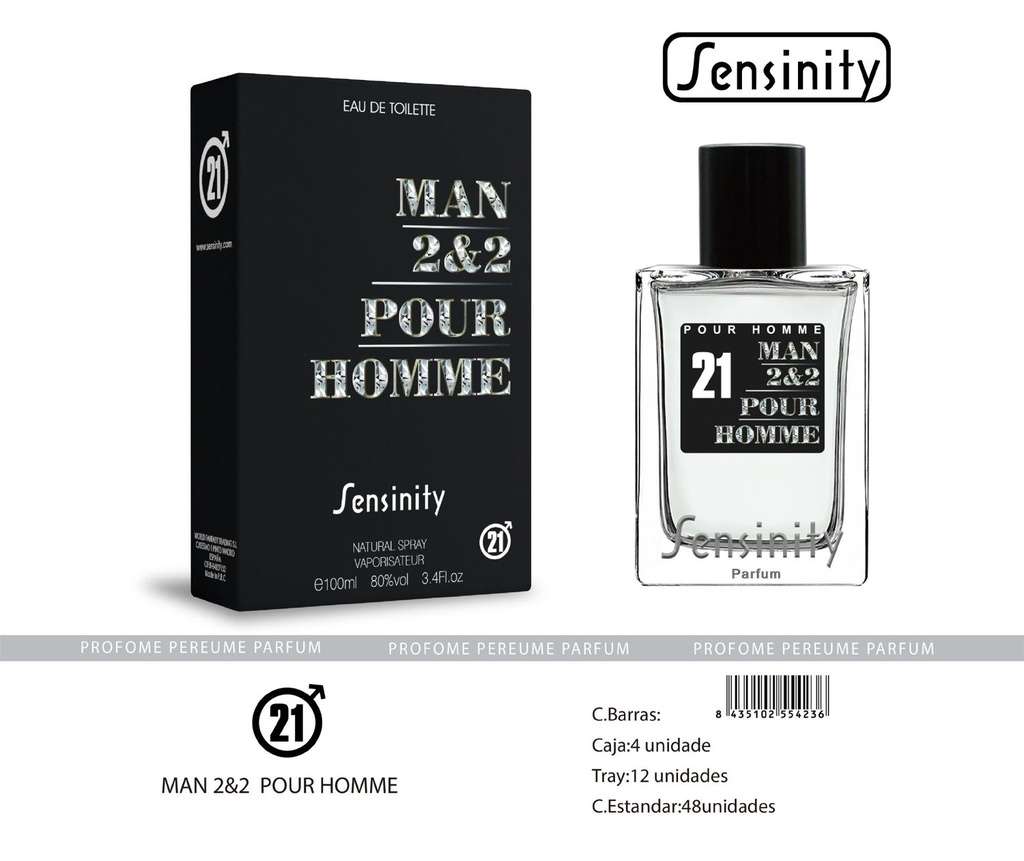 Perfume para hombre MAN 2&2 pour homme para uso diario