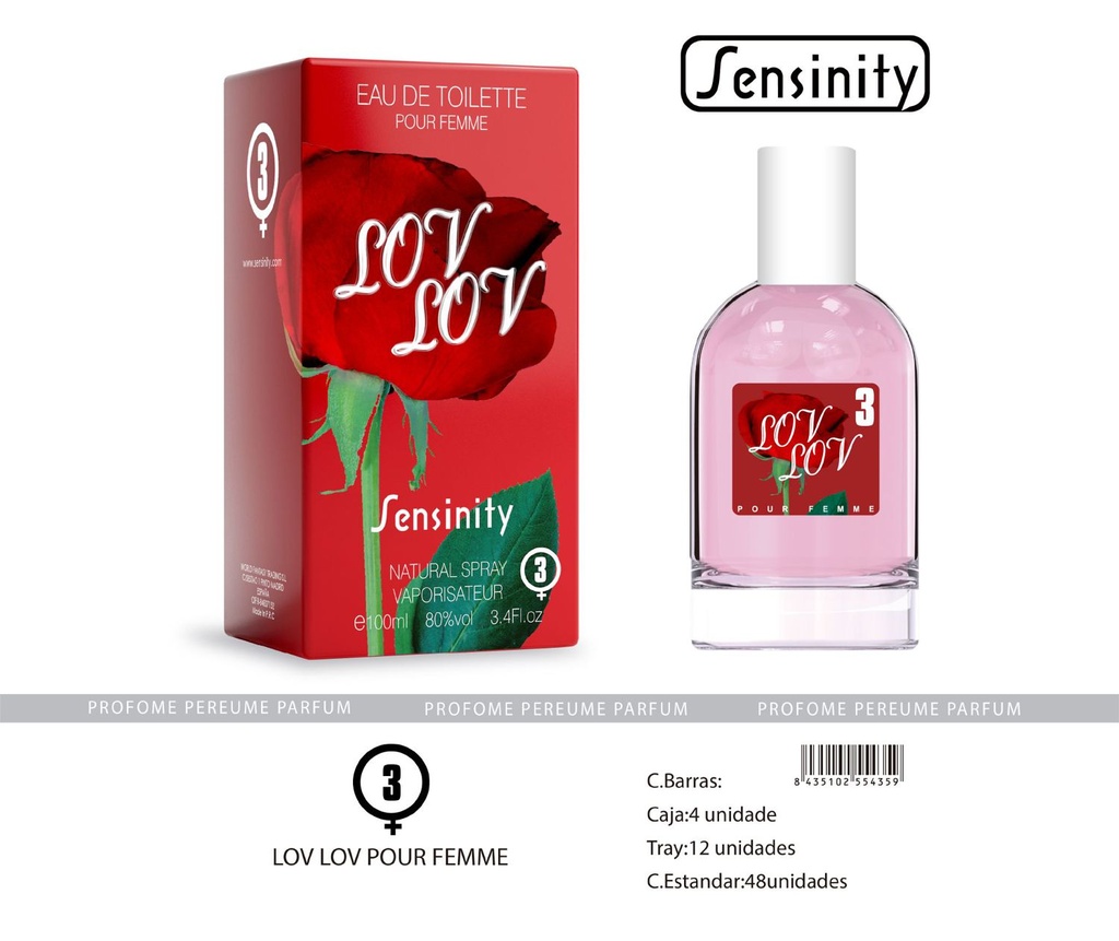 Perfume "Lov Lov" para mujer - Fragancia femenina