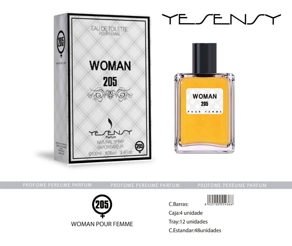 Perfume Woman 205 pour femme para mujer