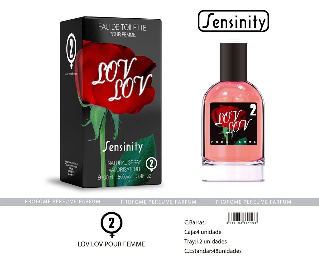 Perfume "Lov Lov" para mujer - Fragancia femenina