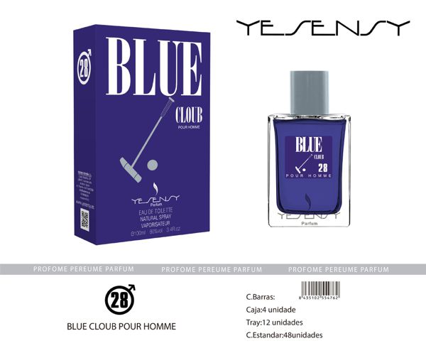 Perfume Blue Cloud pour homme 100ml fragancia masculina