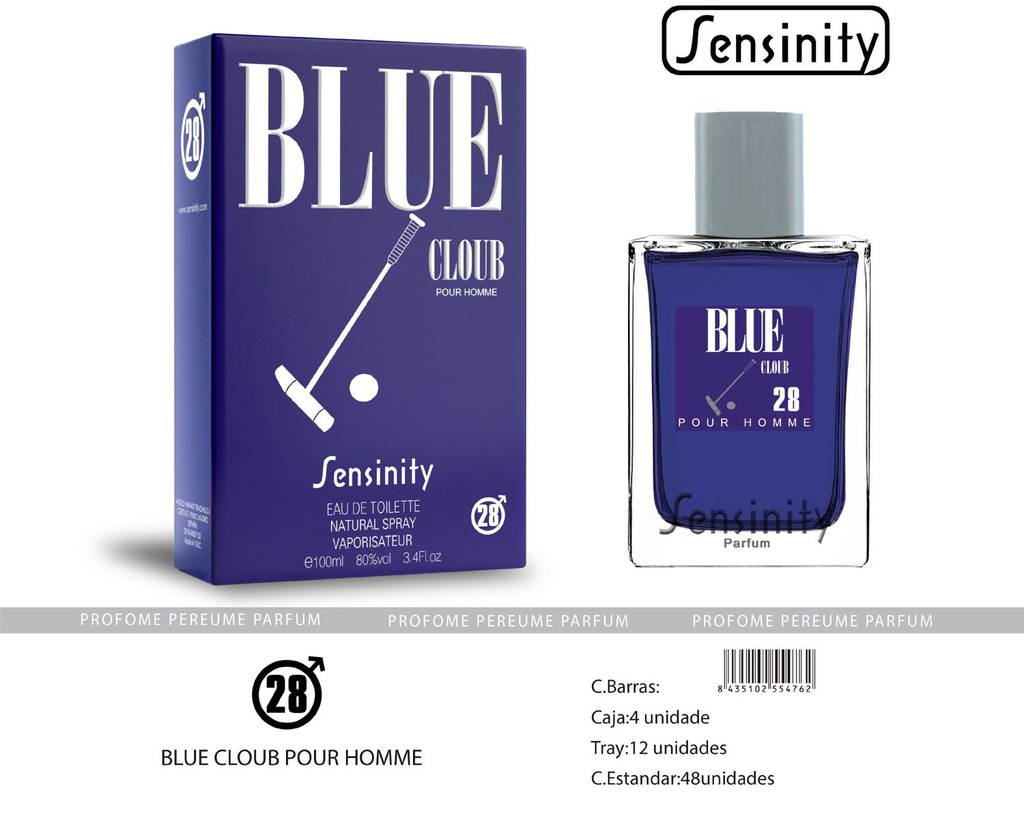 Perfume Blue Cloud pour homme 100ml fragancia masculina