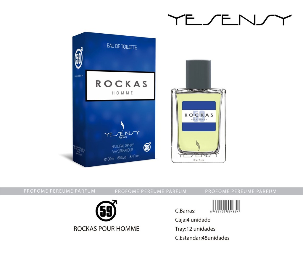 Perfume "Rockas" para hombre - Fragancia masculina