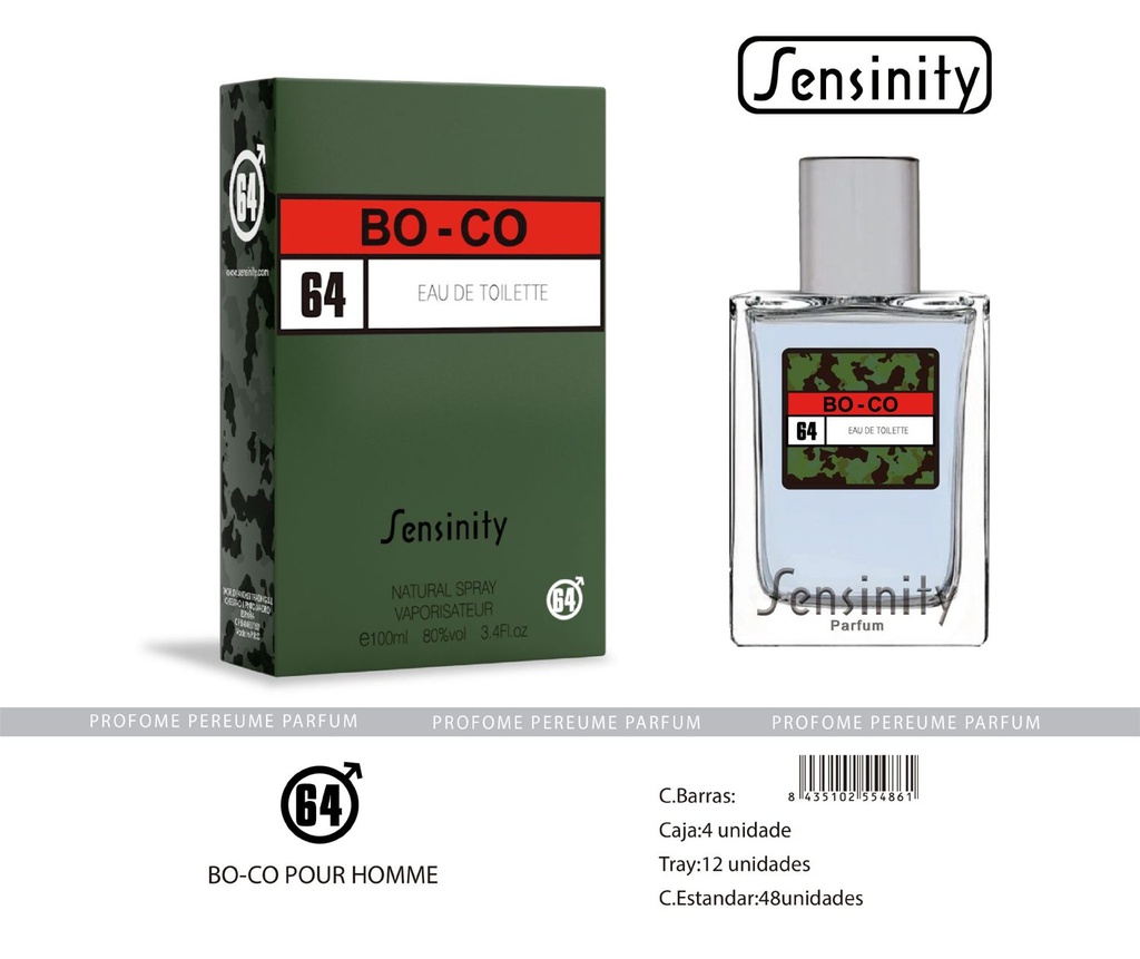 Perfume "Bo Co Men 64" para hombre - Fragancia masculina