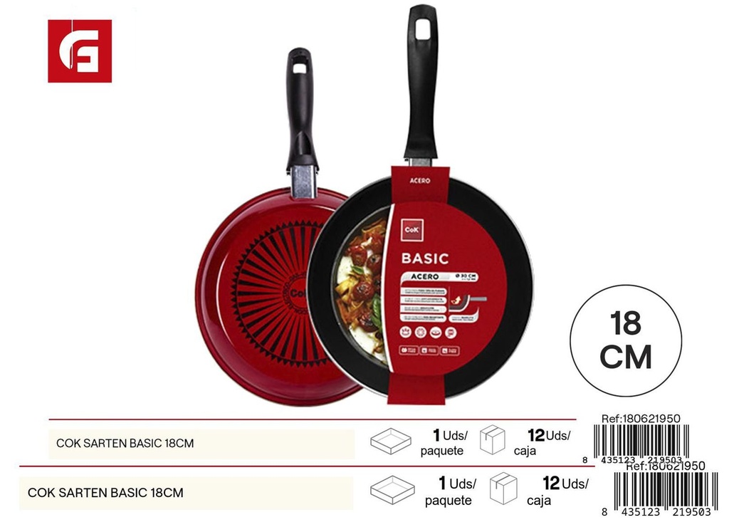 Sartén básica 18 cm - Utensilios de cocina