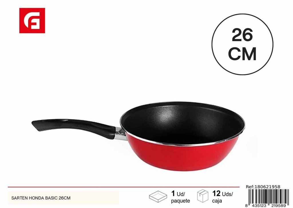 Sartén honda básica 26cm para cocina