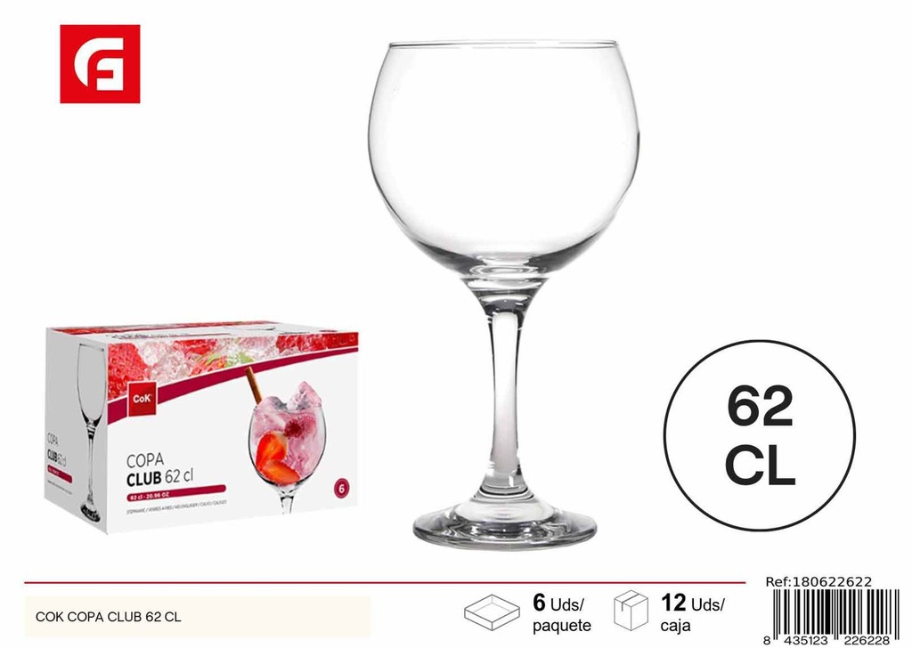 Copa de vidrio COK Club 62cl para bebidas y cócteles