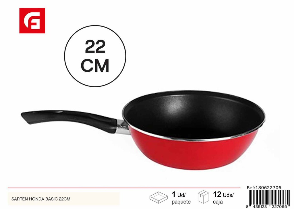 Sartén honda Basic 22cm para cocina