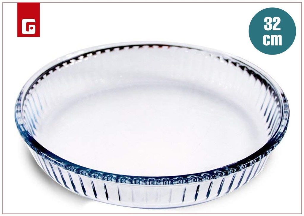 Molde de pastel de vidrio Alorno redondo rizado 32 cm - Utensilios de cocina