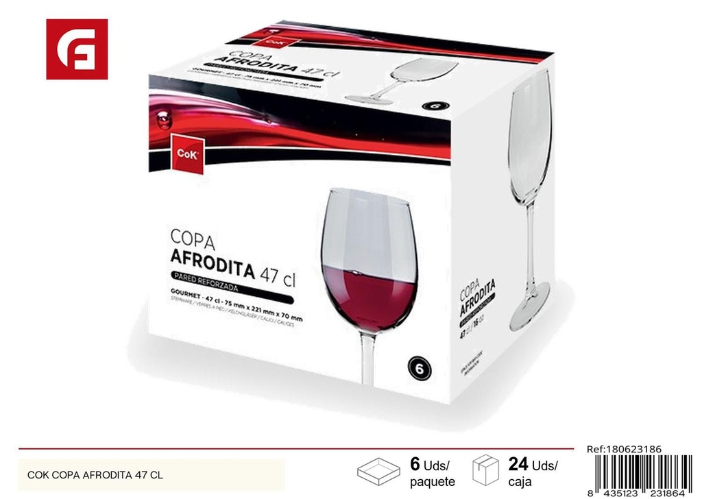 Copa Afrodita cristal 47cl para vino