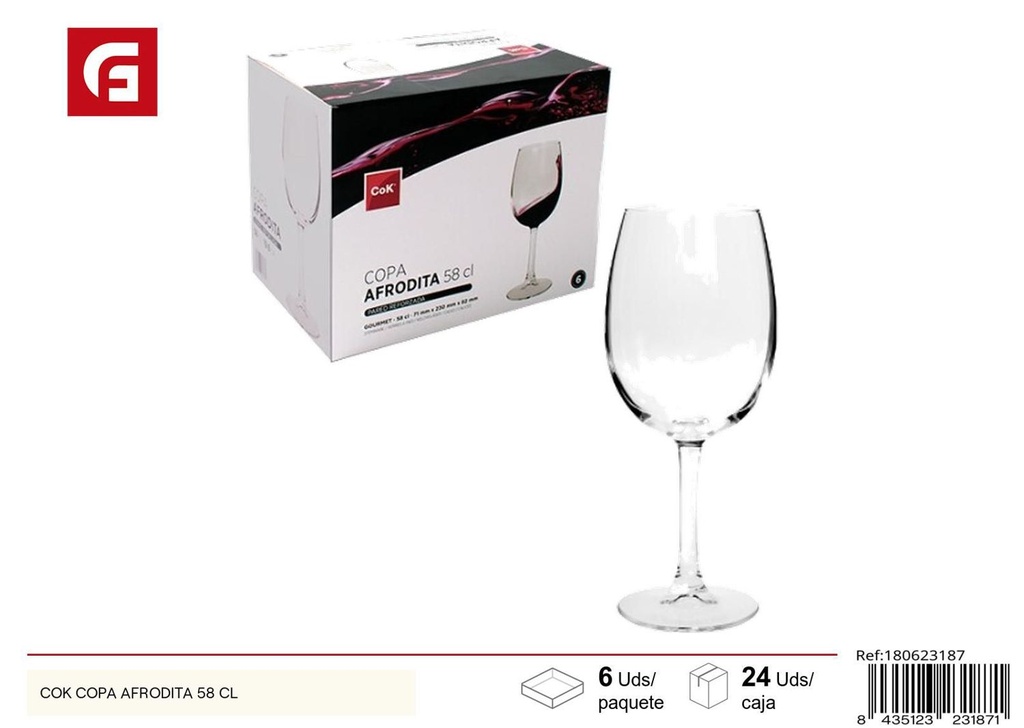 Copa de cristal Afrodite 58 cl - Utensilios de vidrio