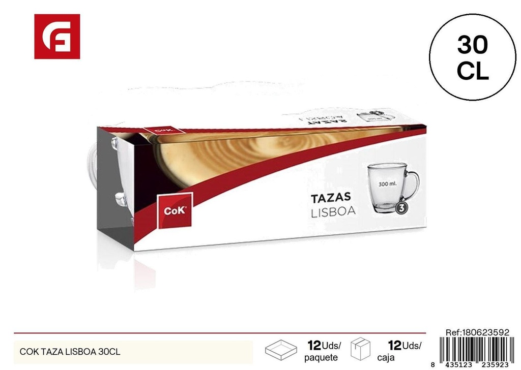 Taza Lisboa 30cl para café y bebidas