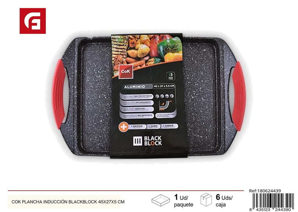 Plancha de inducción de 45x27x5 cm - Utensilios de cocina