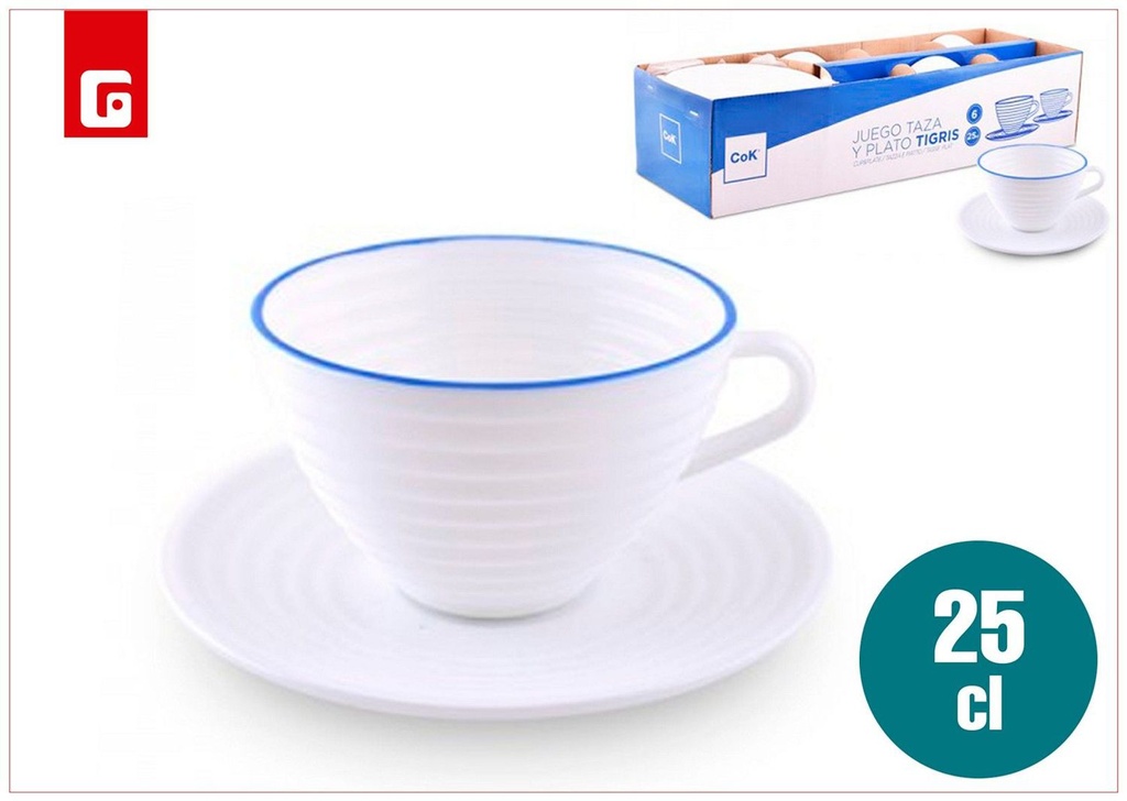 Set de café Tigris 25cl para servir bebidas