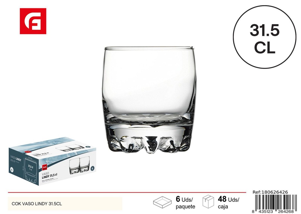 Vaso de vidrio Lindy 31.5cl