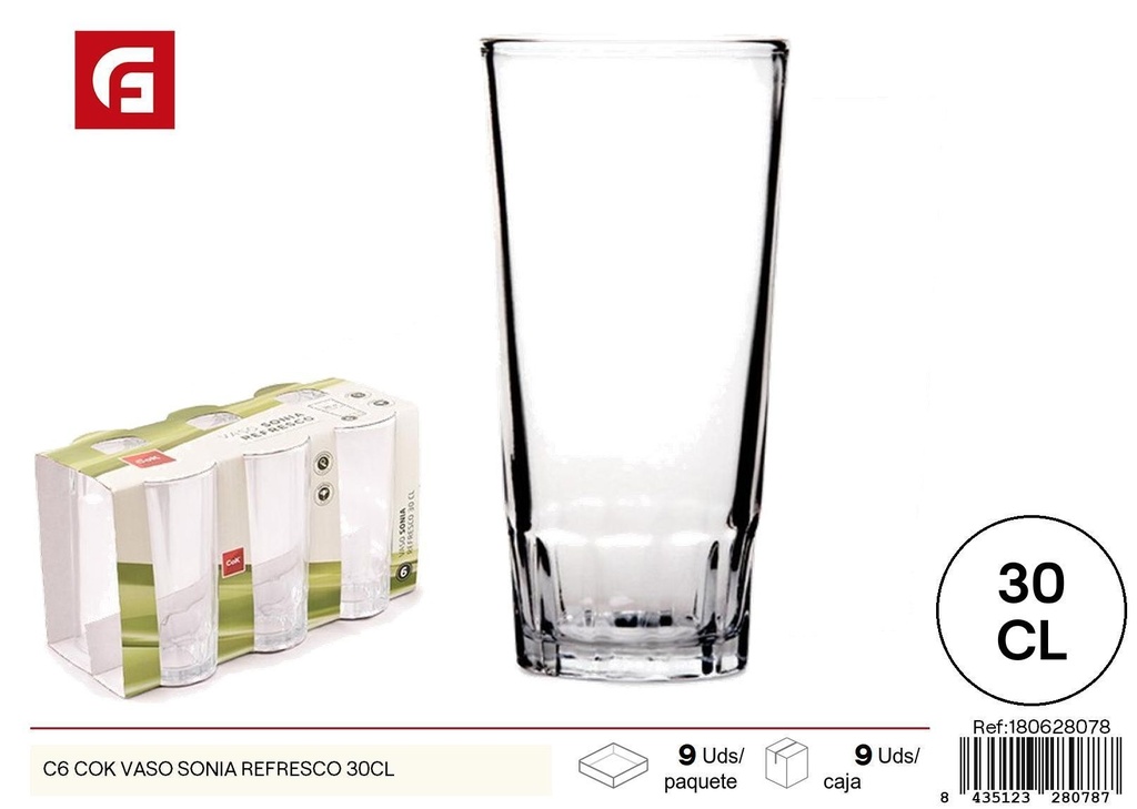 Vaso de cristal Sonia 30cl - Utensilios de cocina