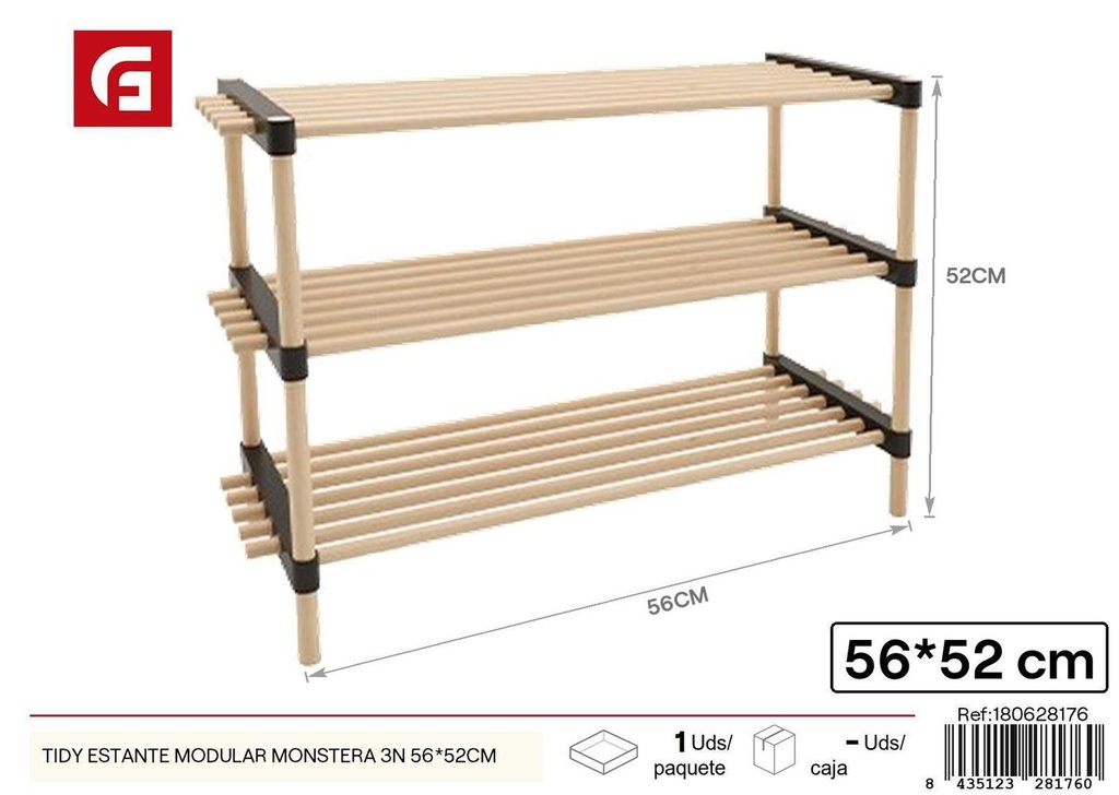 Estante modular Monstera 3N 56x52cm para organización