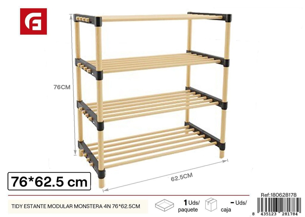 Estante modular Tidy Monstera 4N 76*62.5cm para almacenamiento