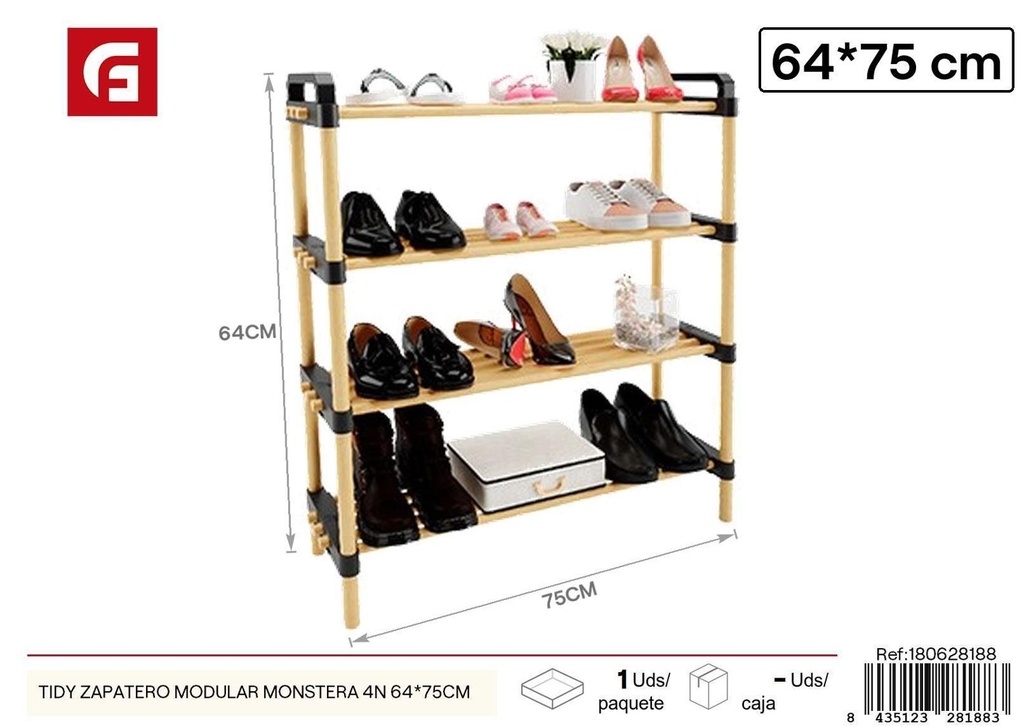 Zapatero modular Monstera 4N 64x75 cm - Muebles decorativos