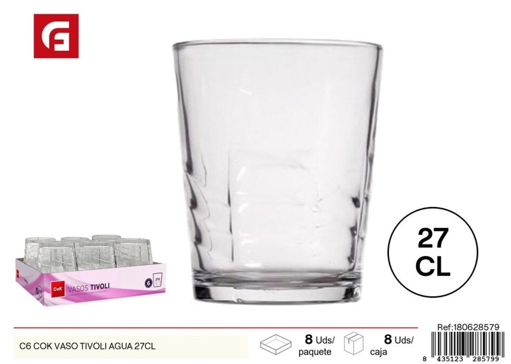 Vaso Tivoli de 27cl - Artículos de cristal