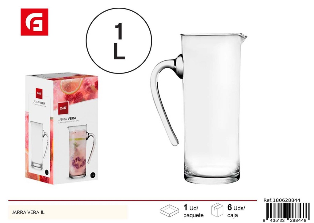 Jarra de cristal de 1 L - Utensilios de vidrio