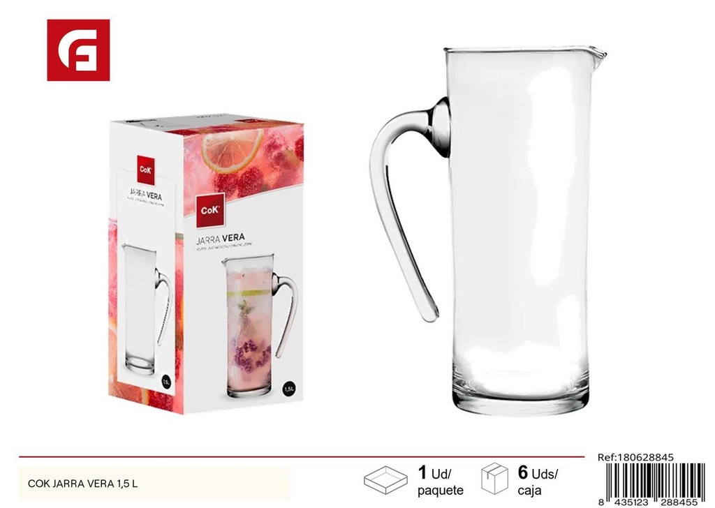 Jarra de vidrio Vera 1.5L - Utensilios de cocina