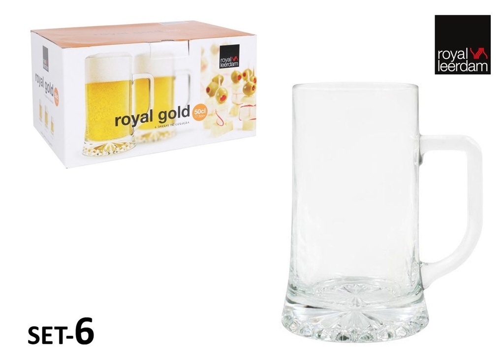 Jarra de cerveza 50cl Royal Gold - Utensilios de vidrio y cerámica