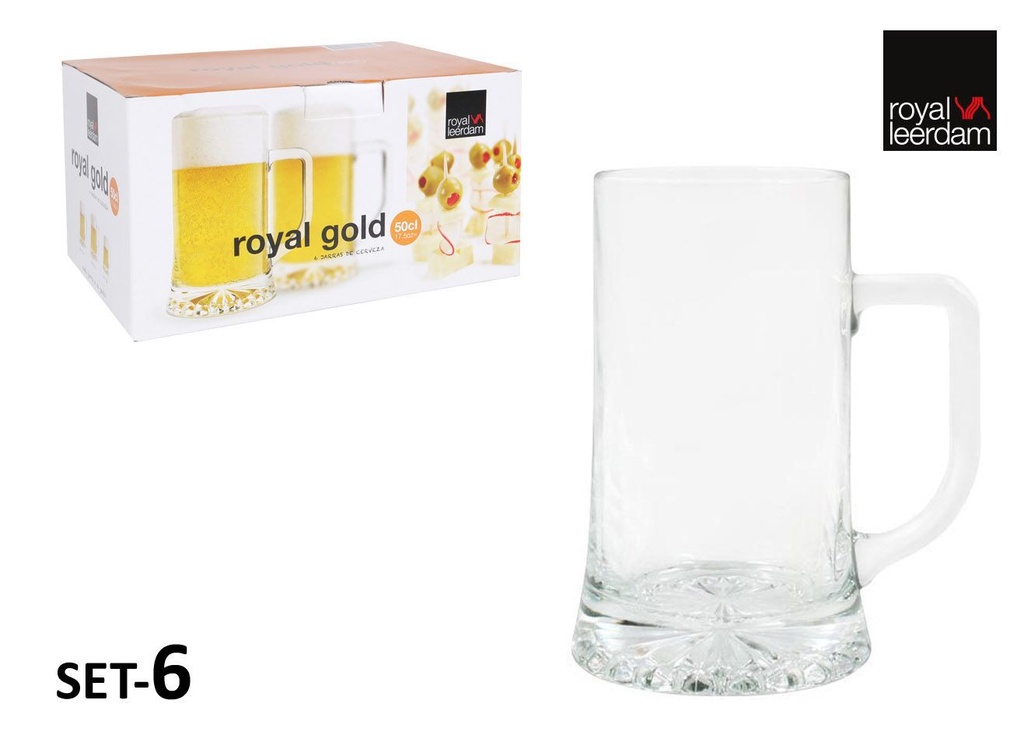 Jarra de cerveza 50cl Royal Gold para bebidas