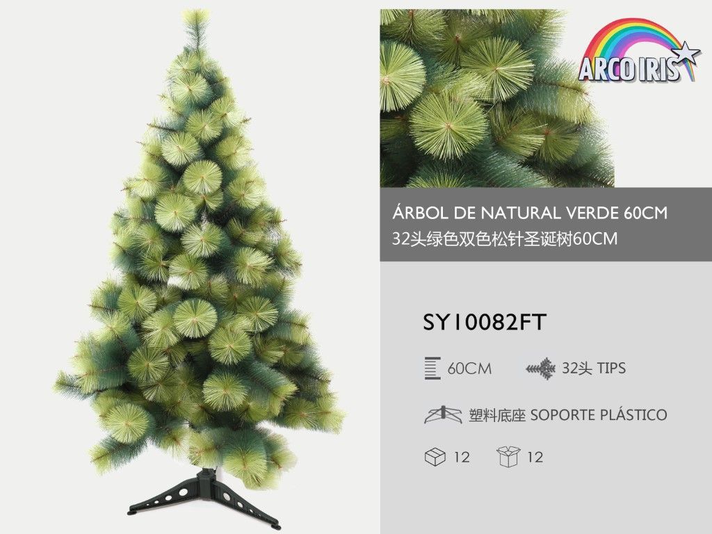 Árbol de Navidad verde con nieve 150cm para decoración navideña