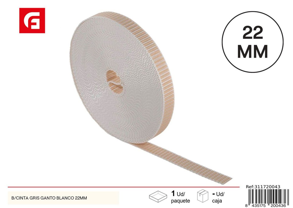 Accesorios para persianas cinta gris 22mm para cortinas