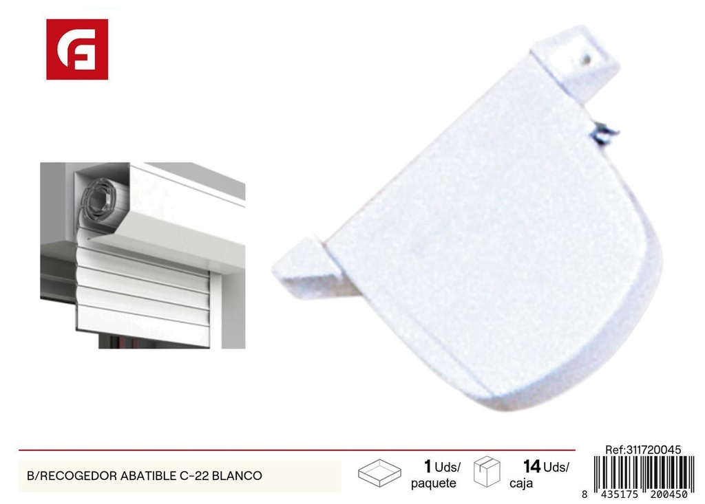 Accesorio recogedor abatible C-22 blanco - Ferretería para el hogar