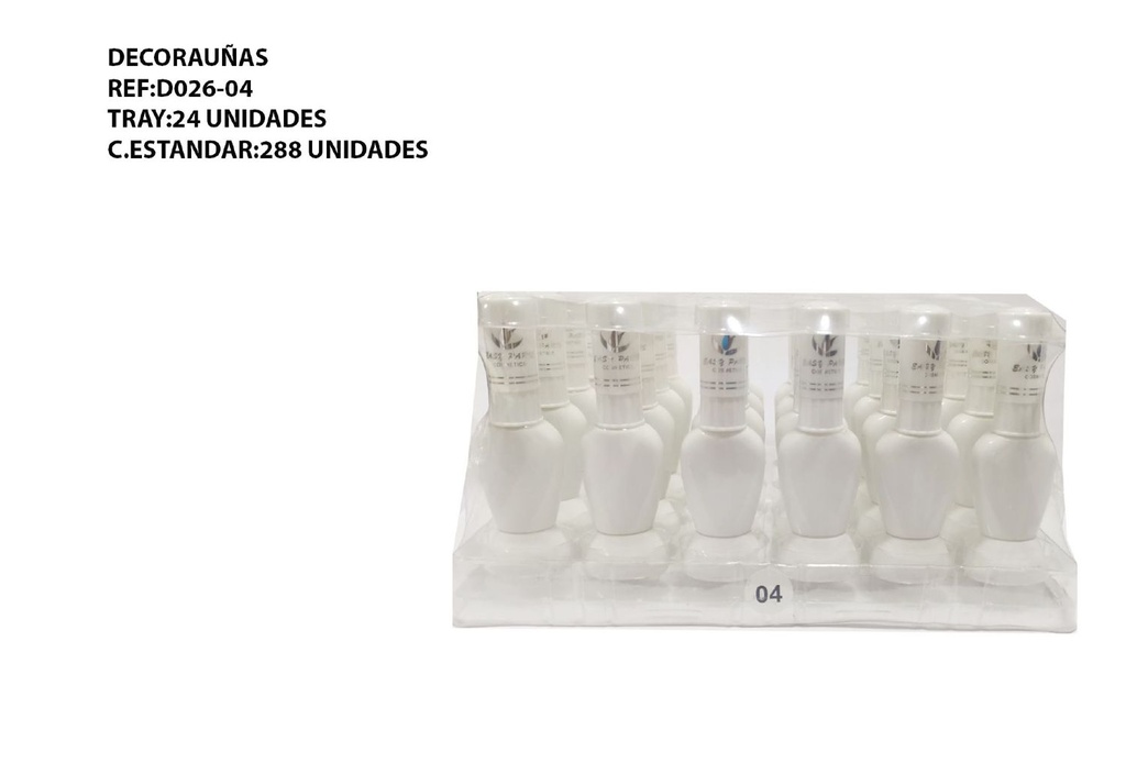 DECORA UÑAS BLANCO 24/U - Decoraciones para uñas