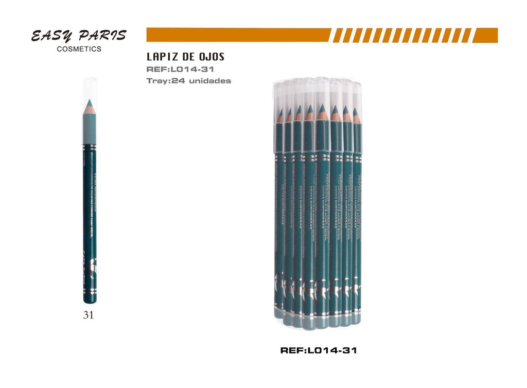 Lápiz corto de madera 24/U - Lápiz para labios y cejas