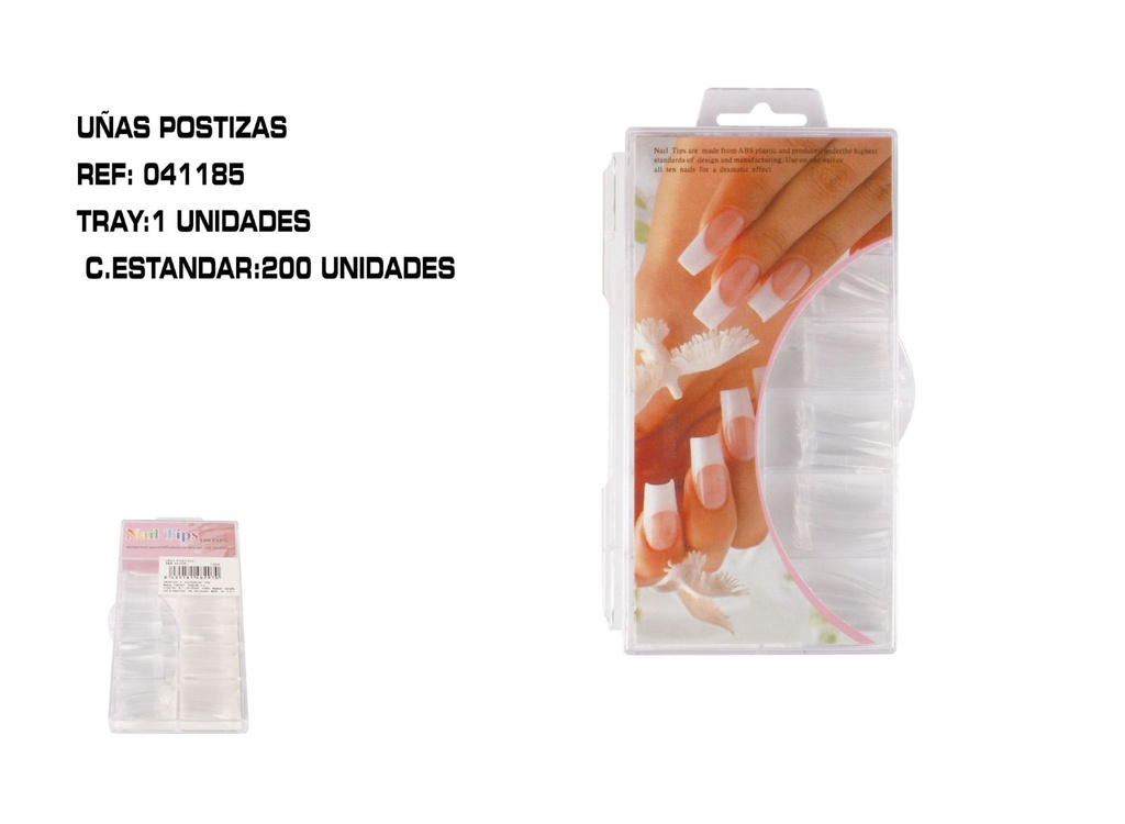 100 tips estilo francés incolor - Accesorios de uñas