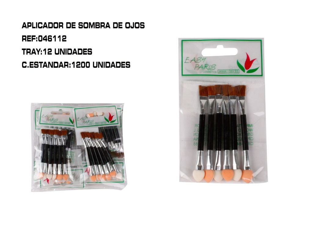 Aplicador de sombra con pincel 12 pcs - Accesorios de maquillaje