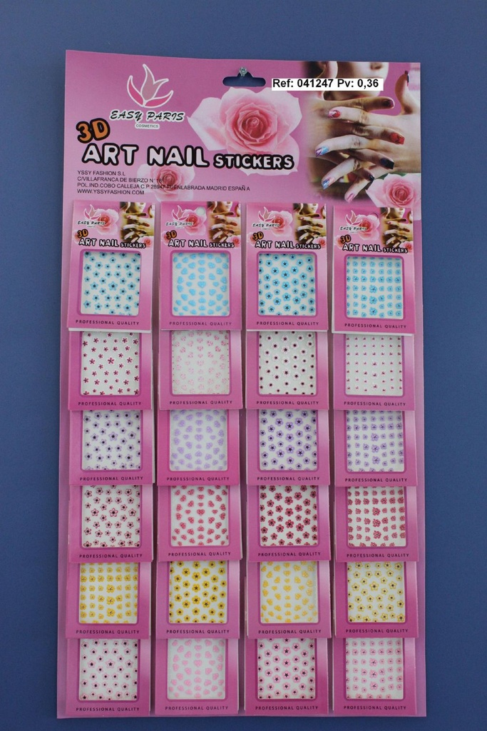 Pegatinas de uñas 24 u - Adhesivos decorativos para uñas