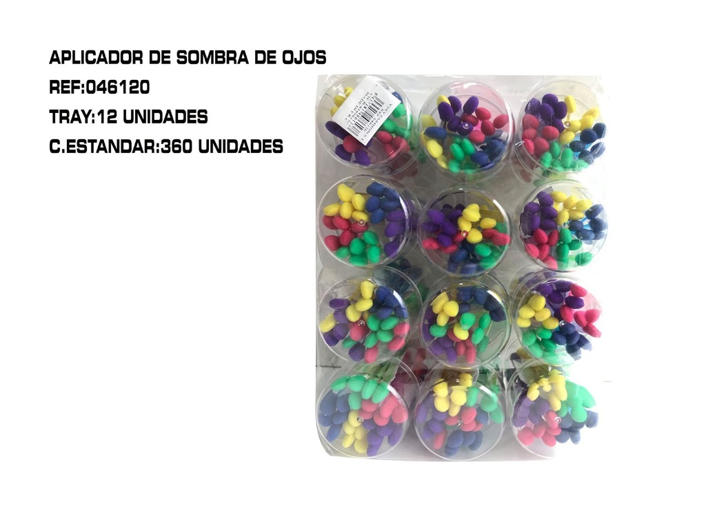 Aplicador de sombras en color 12 pcs - Accesorios de maquillaje