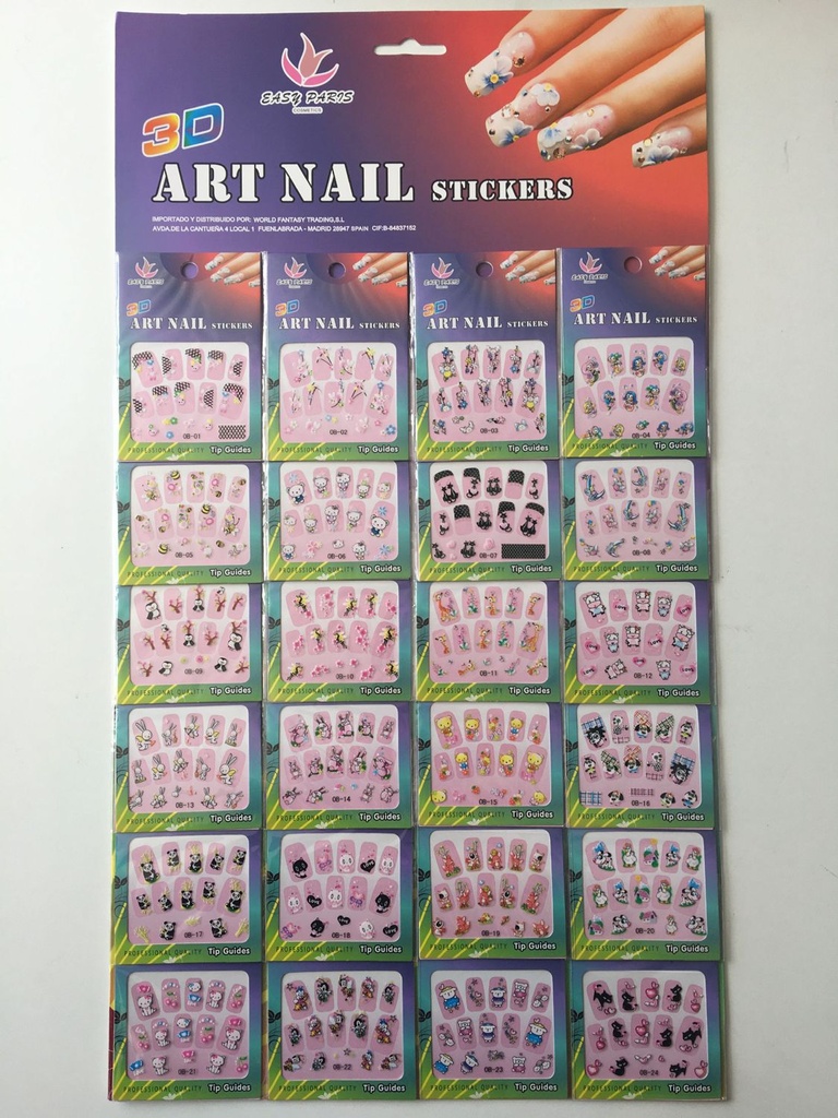 Pegatinas de uñas 24/u para decoración de uñas