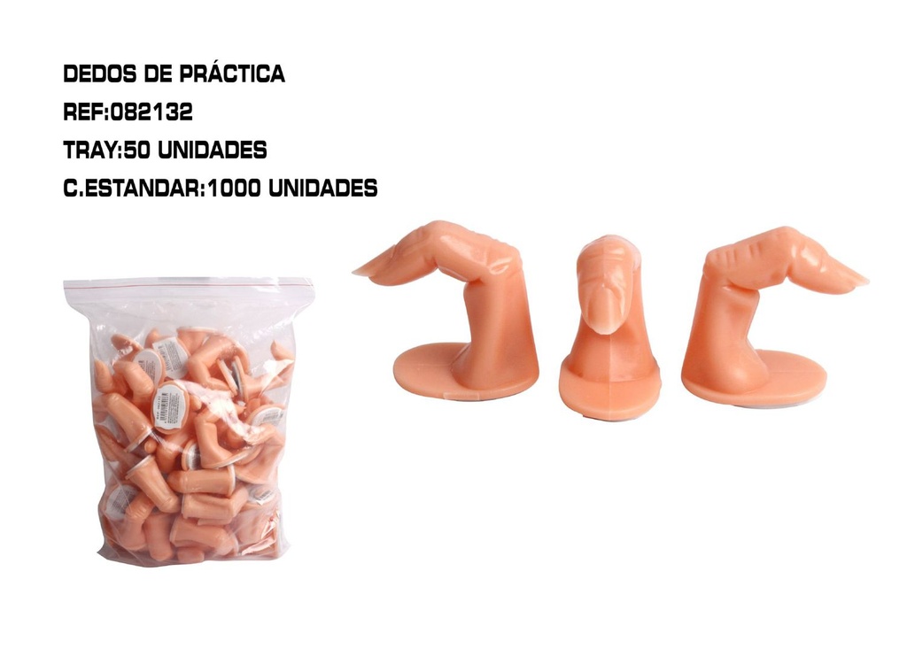 Dedo de práctica para manicura 12/u para entrenamiento de uñas