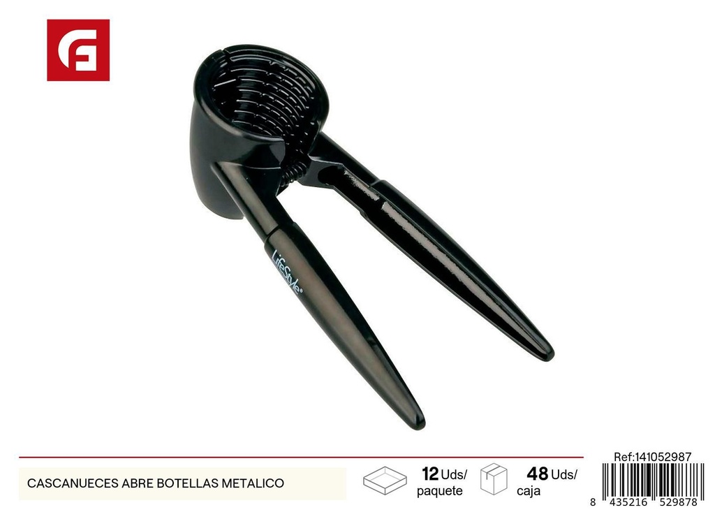 Cascanueces abre botellas metálico - Utensilios de cocina